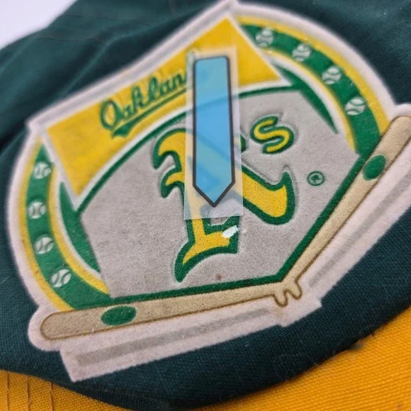 Oakland Athletics MLB Baseball Cap Green Yellow Drew Pearson Headwear Adjustable - Picture 9 of 11